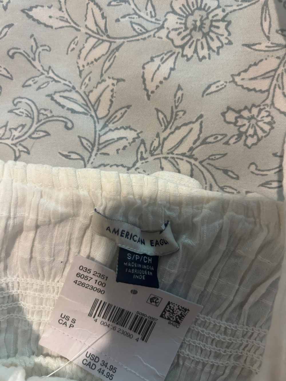 White Ruffled Tie-Front Crop Tank Top - Picture 5 of 7